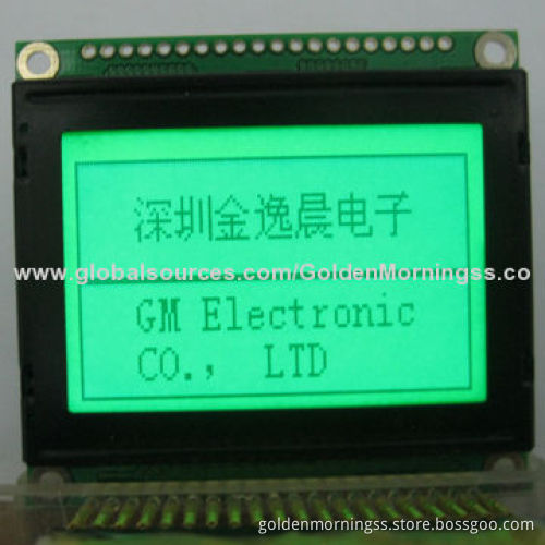 128x64 Dots Graphic LCD display Module, STN Positive, Location Hole